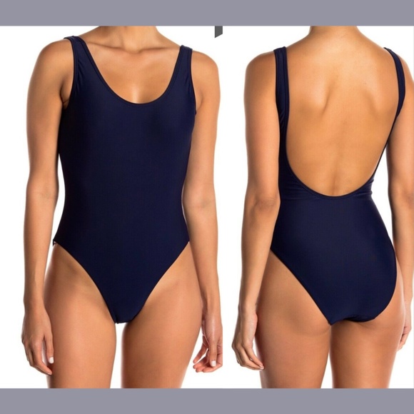 NEW Onia [ XL‎ ] Kelly Scoop Back One Piece Swimsuit in Dark Blue - Picture 1 of 12
